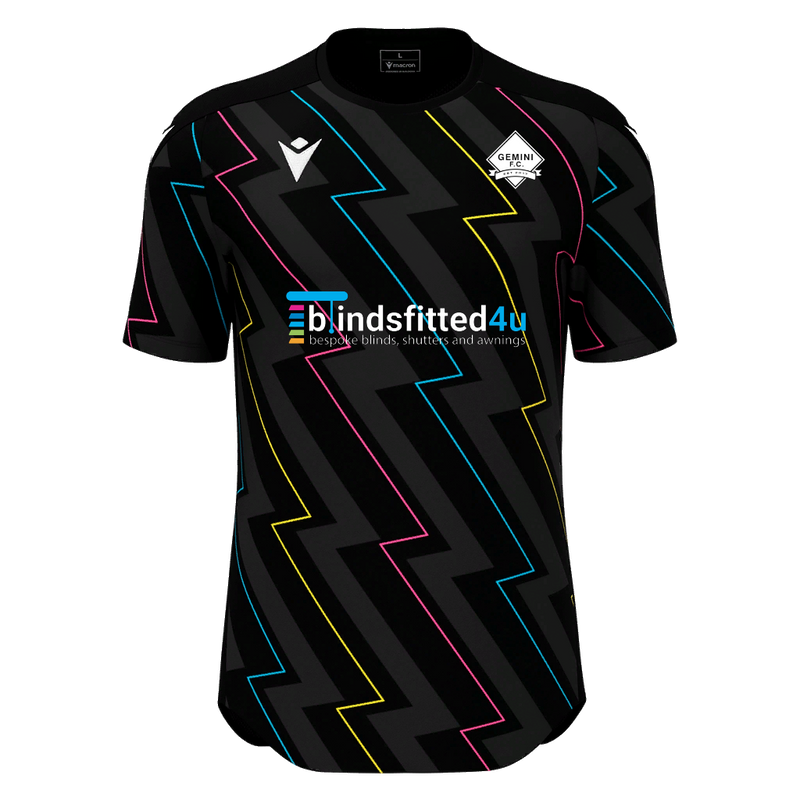 Gemini FC - WISP SHIRT SS BLK/THNDR (U8 Athletic)