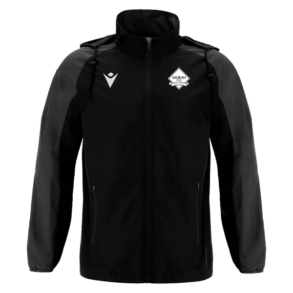 Gemini FC - ELBRUS FULL LENGTH ZIP RAINJACKET BLK/DGRY