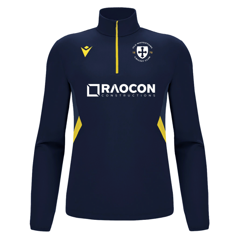 Old Whitgiftians CC - PIAVE 1/4 ZIP TOP NAV/YEL
