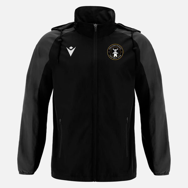 Holland Sports FC - ELBRUS FULL LENGTH ZIP RAINJACKET BLK/DGRY